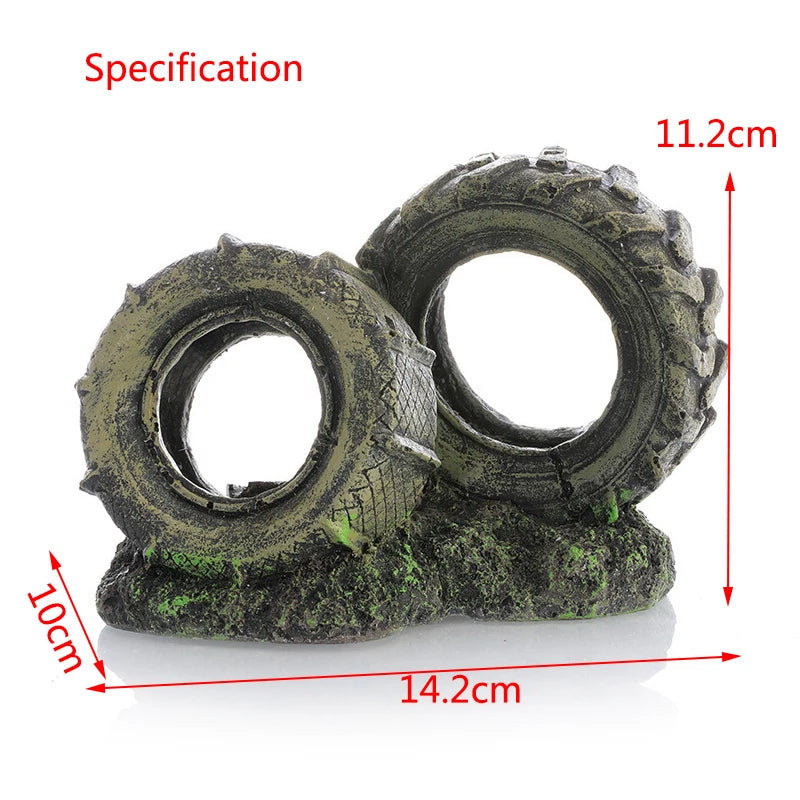 Resin Old Car Aquarium Ornament – Decorative Shelter for Freshwater and Saltwater Tanks