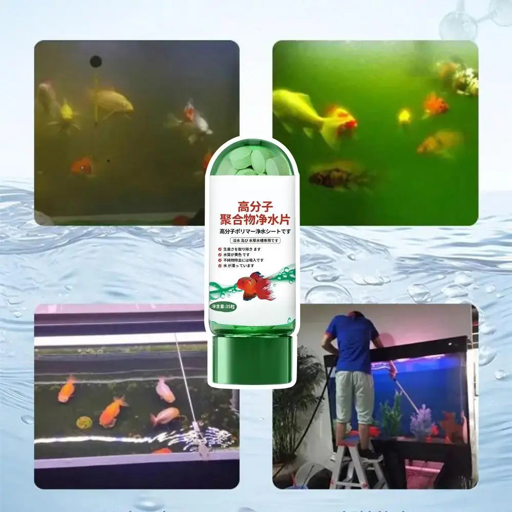 Aquarium Water Purification Tablets – Fast-Acting Filter Tablets for Clear, Healthy Fish Tank Water