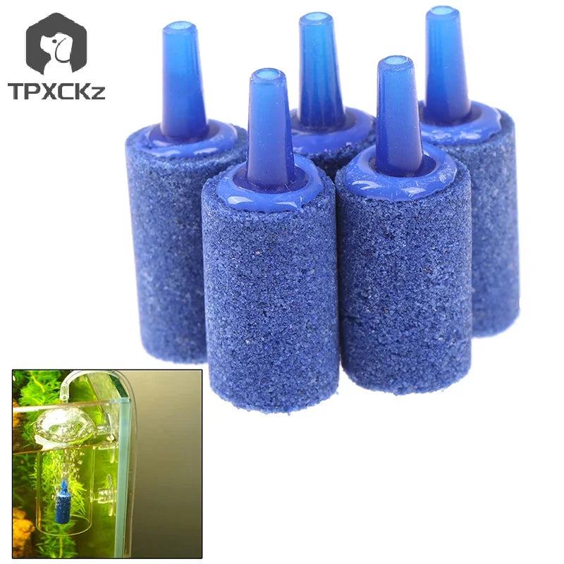 5/10pcs Mini Cylinder Air Stone for Aquariums — High-Efficiency Bubble Aerator for Fish Tanks & Pumps