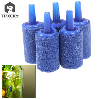 5/10pcs Mini Cylinder Air Stone for Aquariums — High-Efficiency Bubble Aerator for Fish Tanks & Pumps