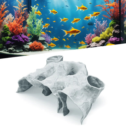 Gravel Tunnel Cave Aquarium Ornament – Smooth Resin Fish Hideout with Natural Curve Design