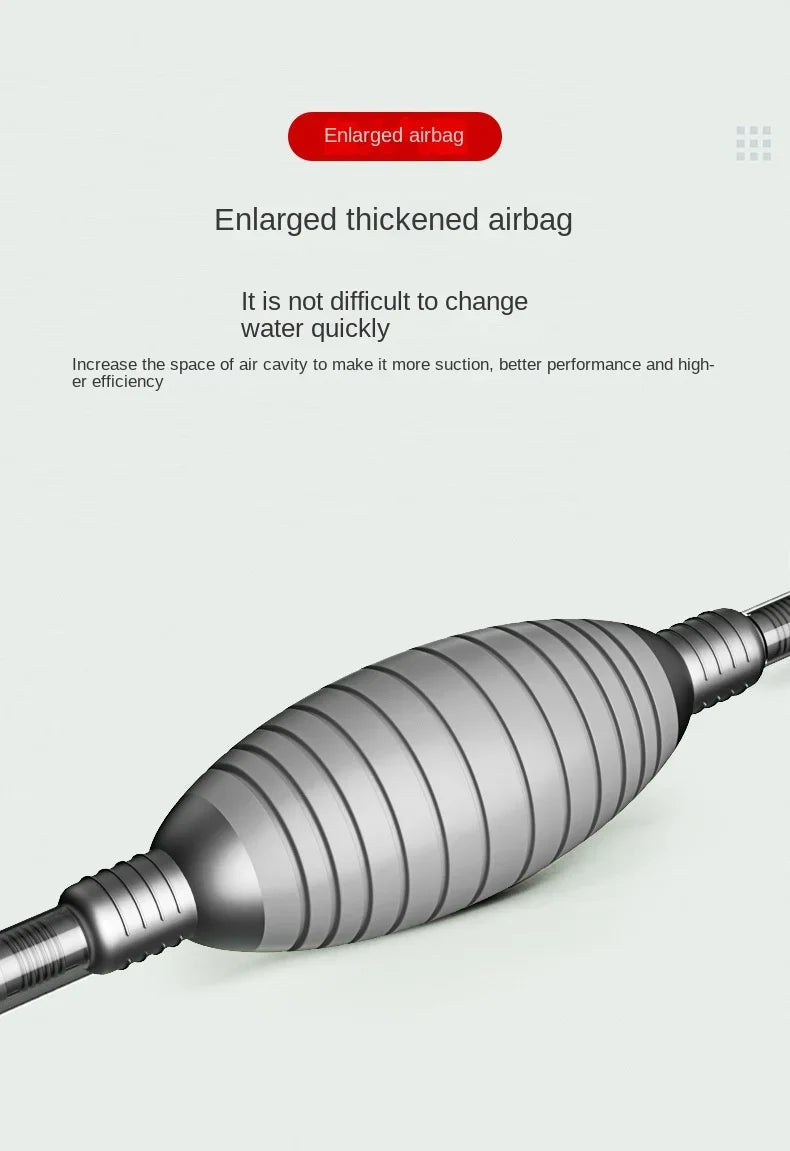 Aquarium Siphon Vacuum Cleaner – Manual Water Changer & Gravel Cleaner Pump for Fish Tanks