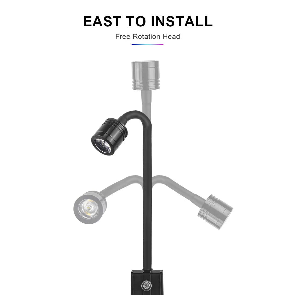 USB 3W LED Aquarium Spotlight – Adjustable Beam & Dimmable Clip-On Grow Light (Warm/Neutral/Cool White)