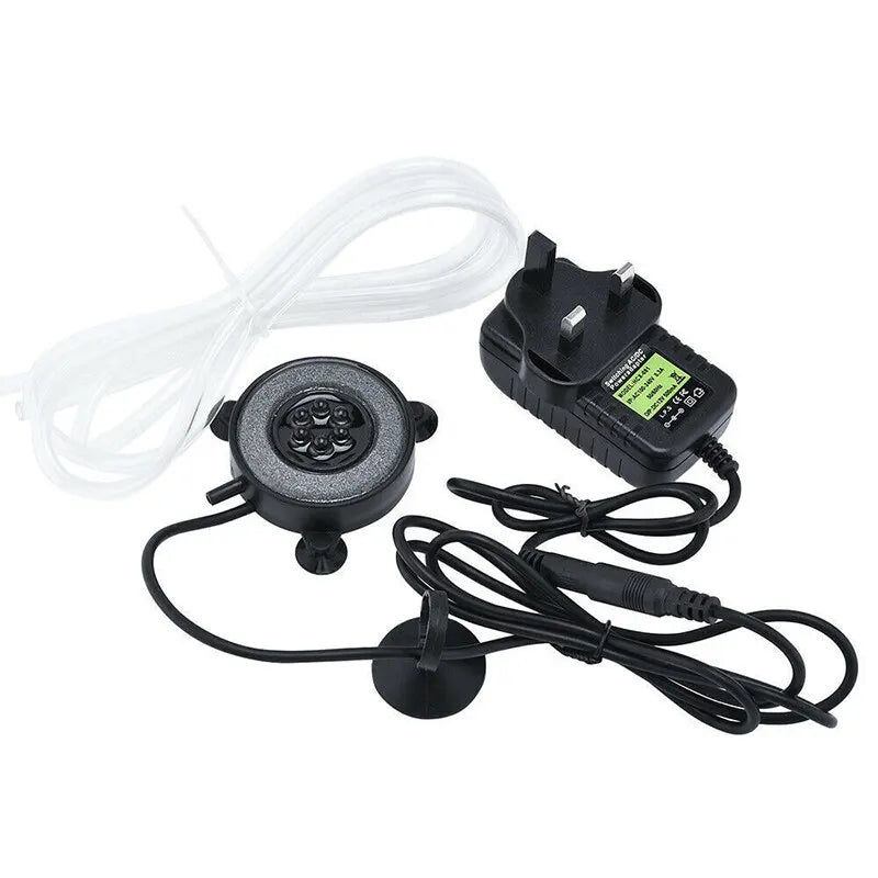 Submersible LED Bubble Light for Fish Tanks — Color-Changing Underwater Air Stone Lamp With Oxygenating Bubbles (12V Safe Design)