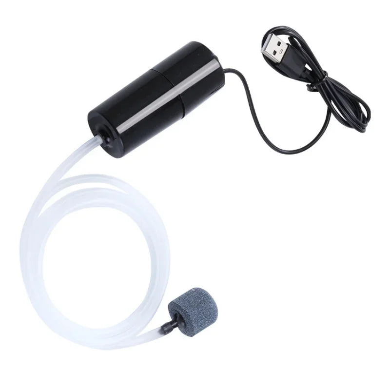 USB Mini Aquarium Air Pump – Silent 5V Oxygen Aerator for Fish Tanks, Portable 1W Oxygen Booster
