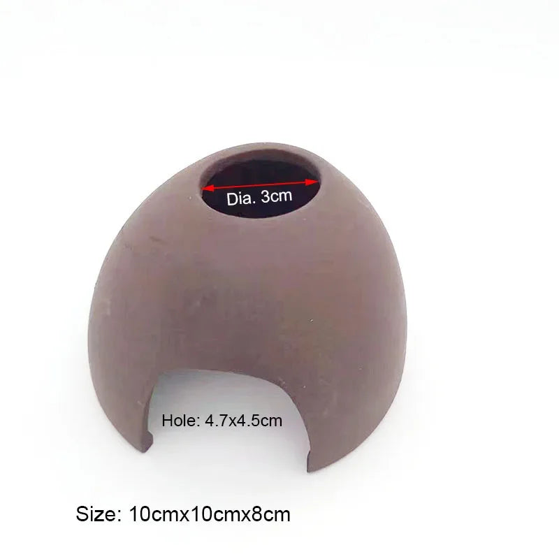 Ceramic Aquarium Shelter Houses – Shrimp & Fish Hiding Caves, Breeding Pots & Natural Stone-Style Tank Decor