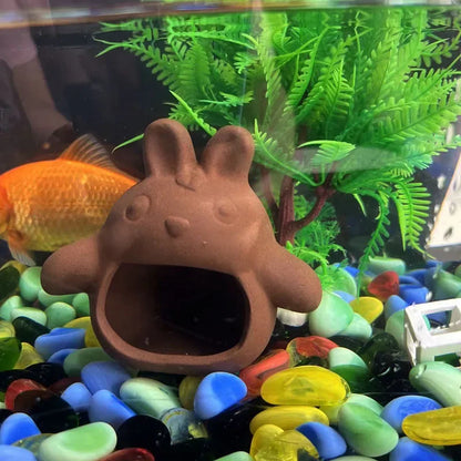 Ceramic Aquarium Shelter Houses – Shrimp & Fish Hiding Caves, Breeding Pots & Natural Stone-Style Tank Decor