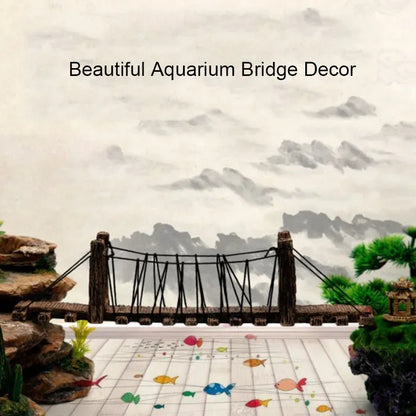 Resin Aquarium Bridge Ornament – Rockery-Style Decoration for Freshwater and Saltwater Tanks
