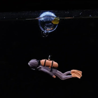 Floating Diver Ornament – PVC Aquarium Decoration with Buoy Ball for Fish Tanks and Miniature Landscapes