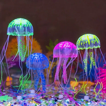 Artificial Swim Glow Jellyfish – Luminous Silicone Aquarium Decoration