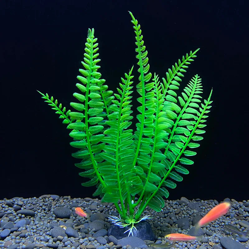 18cm Artificial Aquarium Plant – Soft Plastic Simulation Water Grass for Fish Tank Decoration