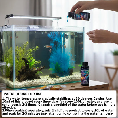 Aquarium Water Clarifier + Methylene Blue Treatment Kit | 2-in-1 Tank Care for Clear Water, Disinfection & Healthy Fish (Fresh & Saltwater)