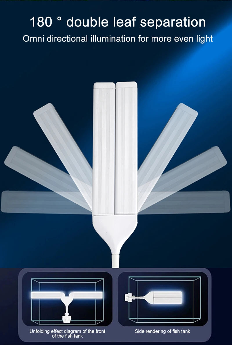 Super Bright Clip-On LED Aquarium Light — Full Spectrum Plant Grow Lamp with 5730 LEDs | 4W / 8W / 13W | 220–240V