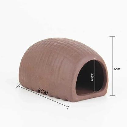 Ceramic Aquarium Shelter Houses – Shrimp & Fish Hiding Caves, Breeding Pots & Natural Stone-Style Tank Decor