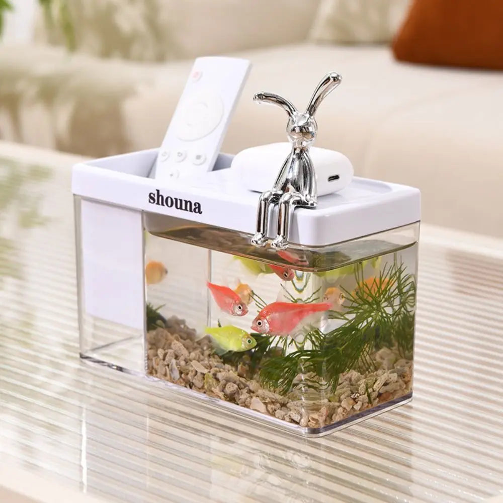 Small Tabletop Fish Tank with Cover