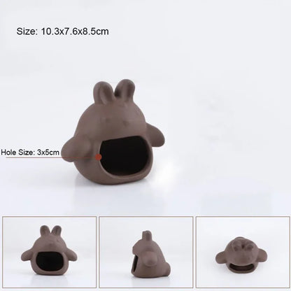 Ceramic Aquarium Shelter Houses – Shrimp & Fish Hiding Caves, Breeding Pots & Natural Stone-Style Tank Decor