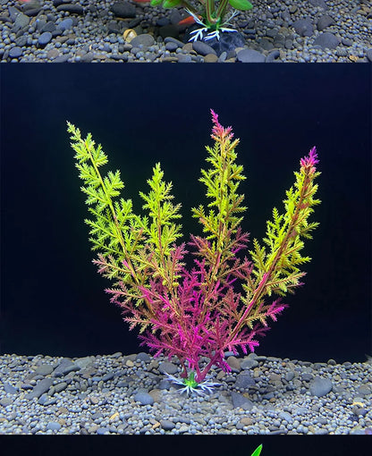 18cm Artificial Aquarium Plant – Soft Plastic Simulation Water Grass for Fish Tank Decoration