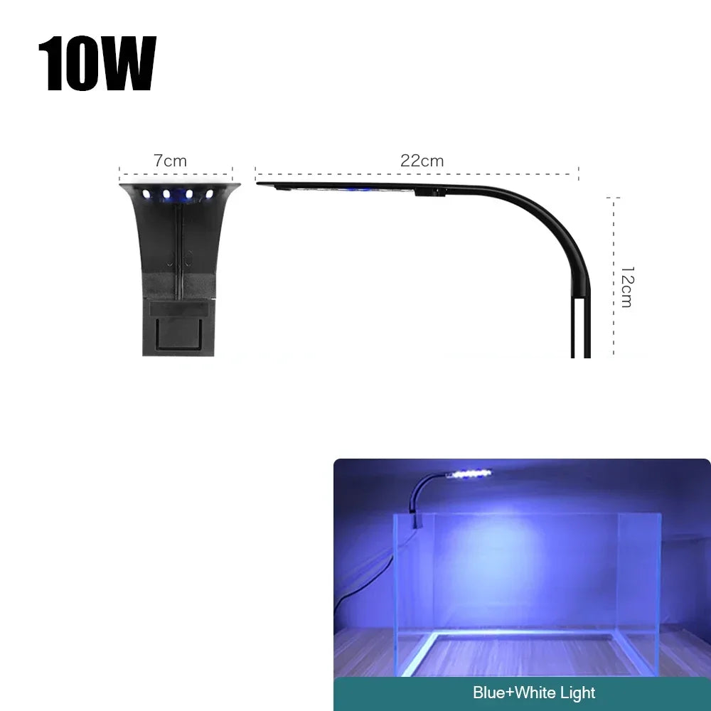 Super Slim LED Aquarium Light – Clip-On Waterproof Plant Grow Lamp