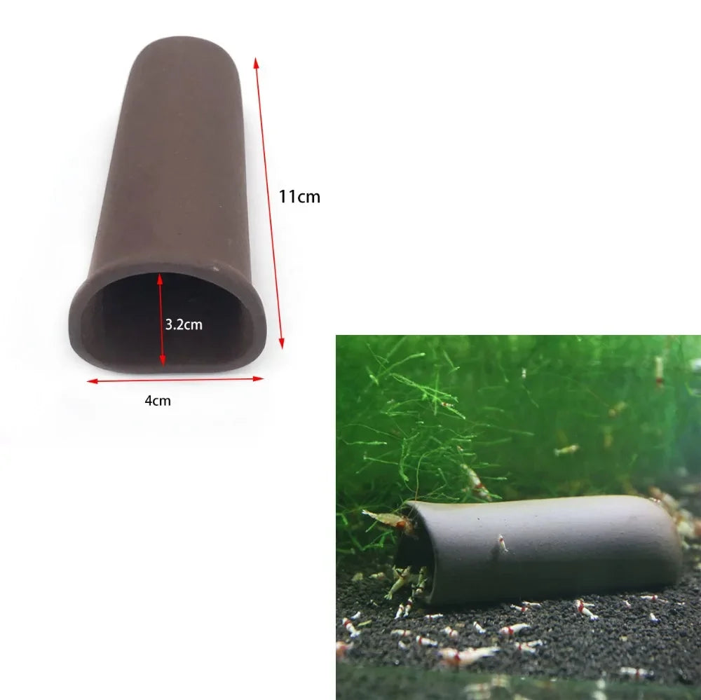 Ceramic Aquarium Shelter Houses – Shrimp & Fish Hiding Caves, Breeding Pots & Natural Stone-Style Tank Decor