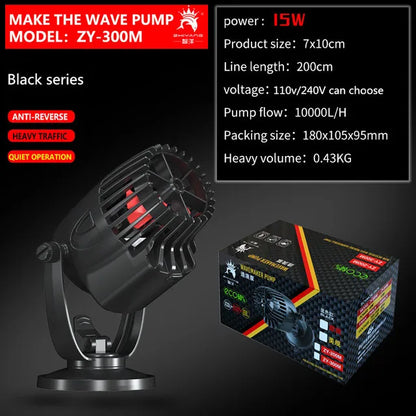 Aquarium Wavemaker Pump 360° Adjustable Wave Maker, Submersible Circulation & Aeration Pump for Fish Tanks 220–240V