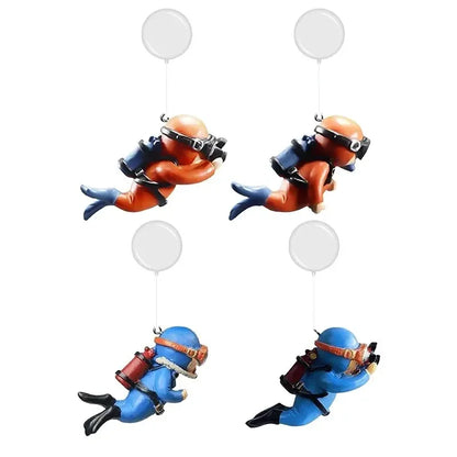 Floating Diver Ornament – PVC Aquarium Decoration with Buoy Ball for Fish Tanks and Miniature Landscapes