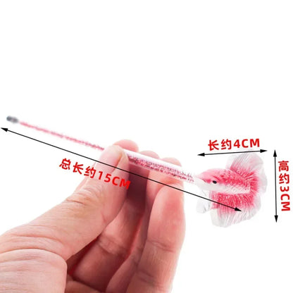 Resin Fighting Fish Training Stick – Interactive Betta Tail Exercise Ornament