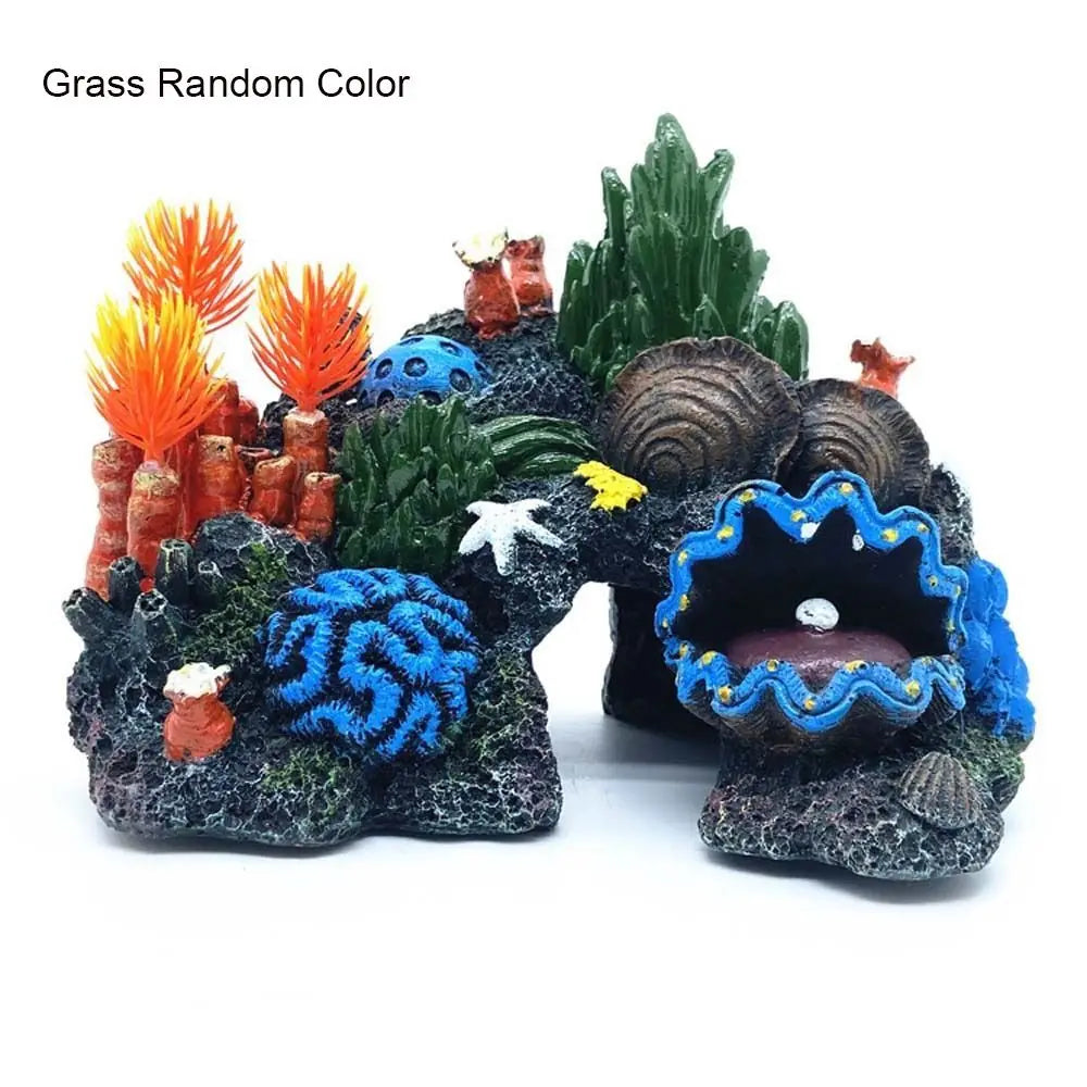 Coral Reef Resin Aquarium Ornament – Vibrant Reef Island Decor for Freshwater & Saltwater Tanks