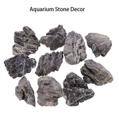 Natural Aquarium Rockery Stones – 100g / 250g / 500g Grey Stone Landscaping Decor for Fish Tanks & Aquascaping