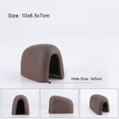 Ceramic Aquarium Shelter Houses – Shrimp & Fish Hiding Caves, Breeding Pots & Natural Stone-Style Tank Decor