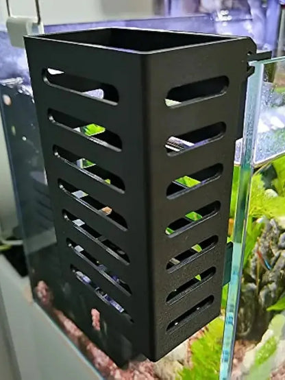 Aquarium Plant Stand & Storage Basket – Adsorbable Hydroponic Holder for Fish Tanks (12.9×8×5.4cm)