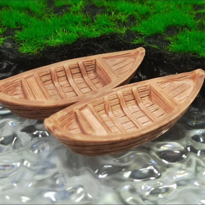 Mini Floating Boat Figurine – Resin Micro Landscape Ornament for Aquariums, Bonsai & DIY Terrarium Decoration