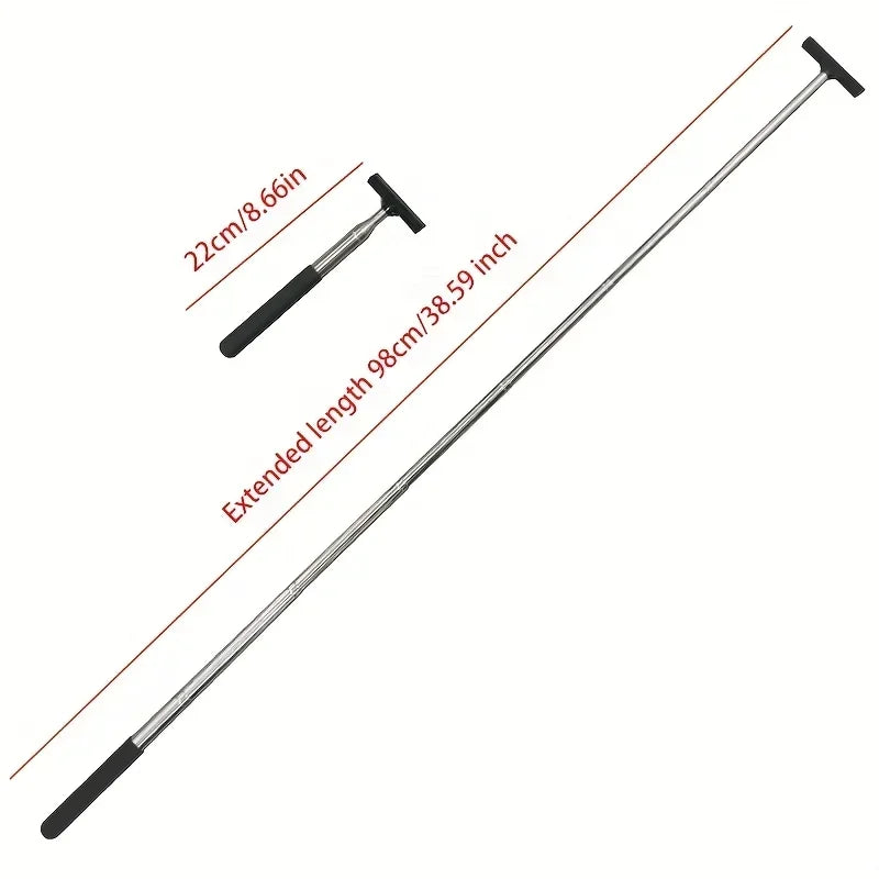 Telescopic Aquarium Silicone Scraper – Stainless Steel Extendable Cleaning Brush for Algae Removal & Glass Maintenance