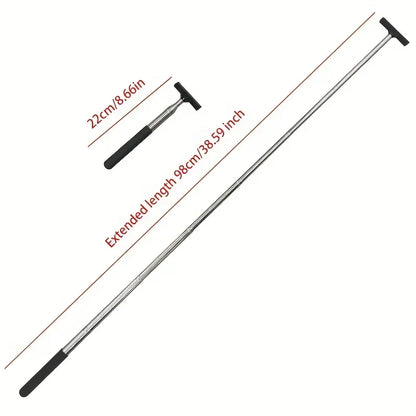 Telescopic Aquarium Silicone Scraper – Stainless Steel Extendable Cleaning Brush for Algae Removal & Glass Maintenance