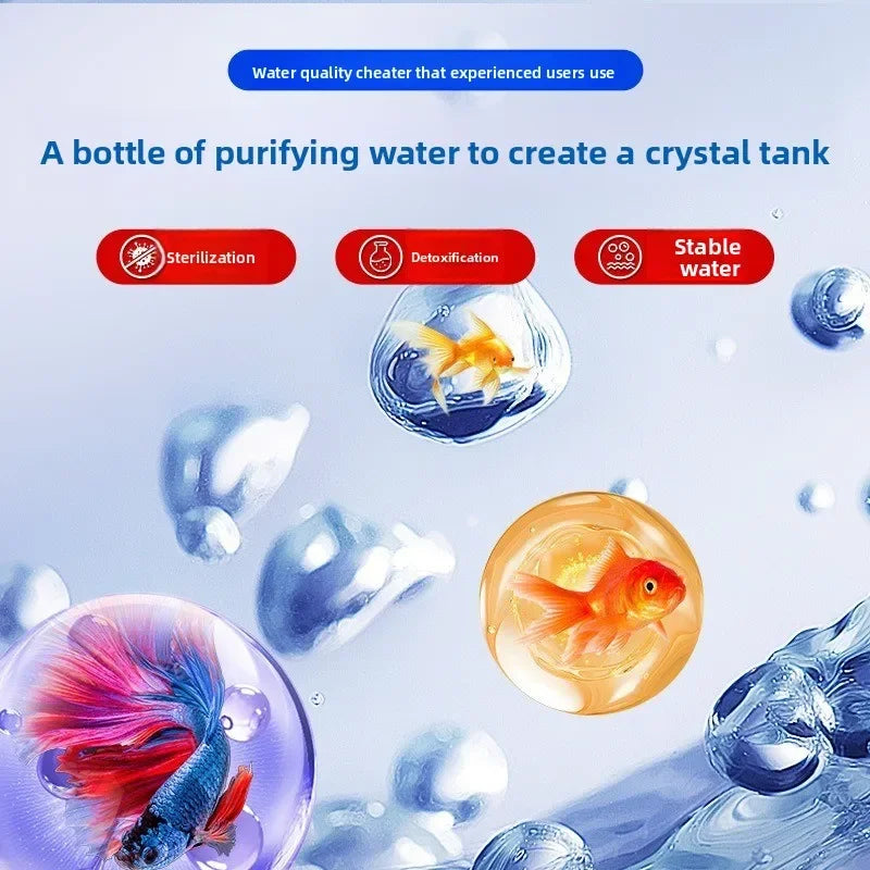 Aquarium Water Clarifier + Methylene Blue Treatment Kit | 2-in-1 Tank Care for Clear Water, Disinfection & Healthy Fish (Fresh & Saltwater)