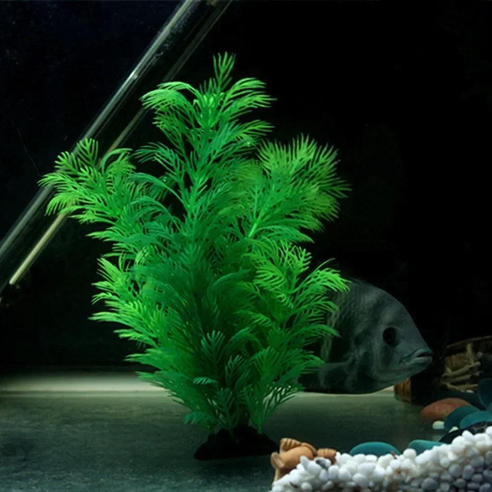 19 cm / 30 cm Artificial Water Grass – Plastic Aquarium Plants for Fish Tank Décor & Underwater Aquascaping