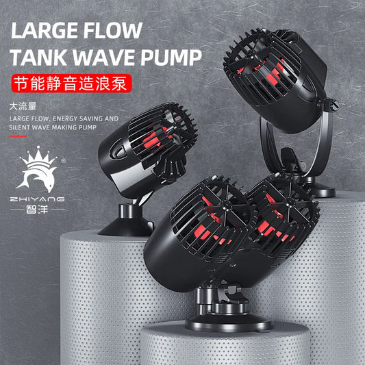 Aquarium Wavemaker Pump 360° Adjustable Wave Maker, Submersible Circulation & Aeration Pump for Fish Tanks 220–240V