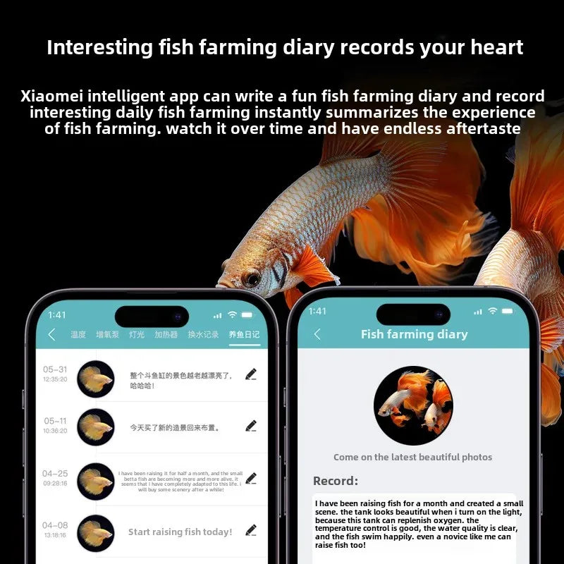 Smart Betta Fish Tank – Mini Desktop Self-Circulating Aquarium with Intelligent Heating, RGB Lighting & App Control (1.6L)