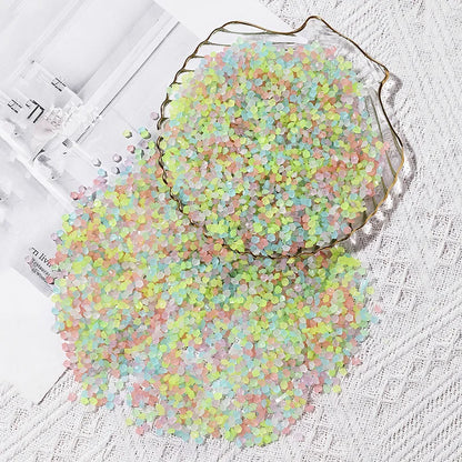 1000pcs Glow-in-the-Dark Mini Pebbles (3–5mm) – Luminous Resin Stones for Garden Paths, Home Decor, Outdoor Landscaping, Aquariums & Fish Tanks