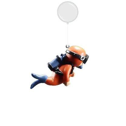 Floating Diver Ornament – PVC Aquarium Decoration with Buoy Ball for Fish Tanks and Miniature Landscapes