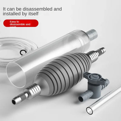 Aquarium Siphon Vacuum Cleaner – Manual Water Changer & Gravel Cleaner Pump for Fish Tanks