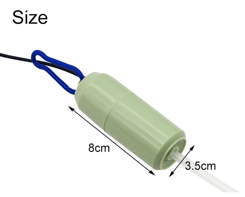 USB Mini Aquarium Air Pump – Silent Oxygenator with Air Stone, Portable 5V Oxygen Aerator for Fish Tanks & Outdoor Use
