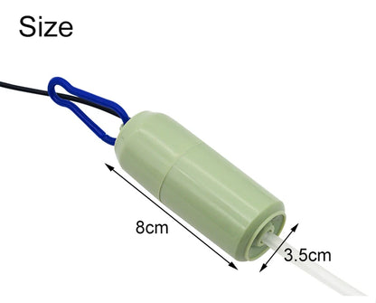 USB Mini Aquarium Air Pump – Silent Oxygenator with Air Stone, Portable 5V Oxygen Aerator for Fish Tanks & Outdoor Use