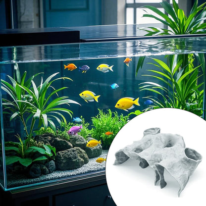 Gravel Tunnel Cave Aquarium Ornament – Smooth Resin Fish Hideout with Natural Curve Design