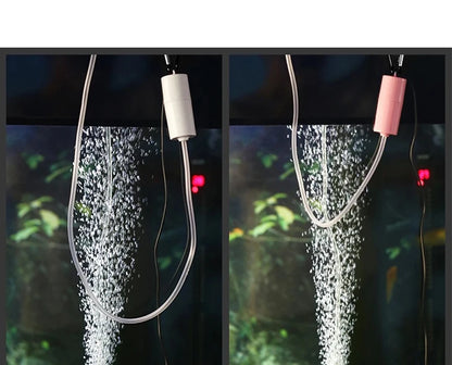 USB Mini Aquarium Air Pump – Silent Oxygenator with Air Stone, Portable 5V Oxygen Aerator for Fish Tanks & Outdoor Use