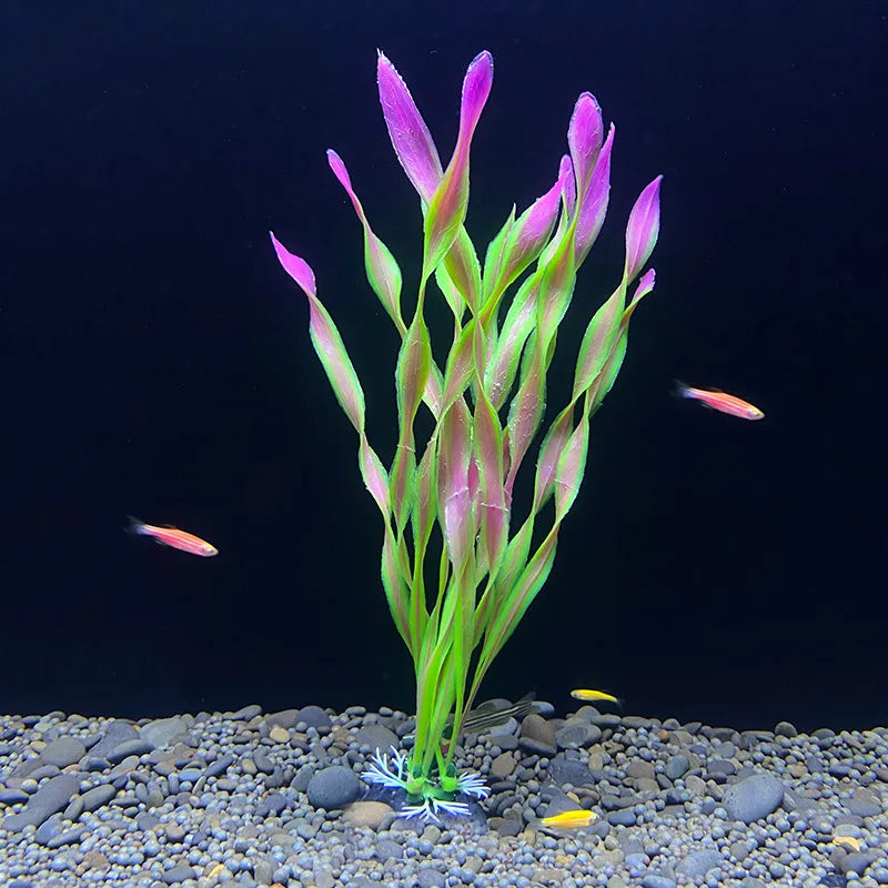 18cm Artificial Aquarium Plant – Soft Plastic Simulation Water Grass for Fish Tank Decoration