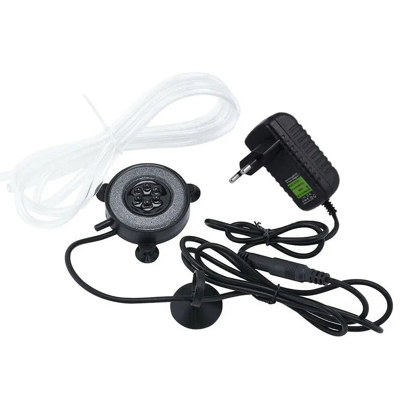 Submersible LED Bubble Light for Fish Tanks — Color-Changing Underwater Air Stone Lamp With Oxygenating Bubbles (12V Safe Design)