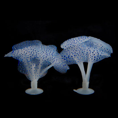 Luminous Silicone Anemone Aquarium Ornament – Glowing Artificial Coral Plant Decor for Fish Tanks