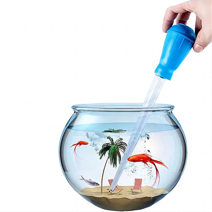 Lengthened Aquarium Pipette Siphon — Silicone & ABS Water Changer, Waste Remover, Liquid Measuring Tool for Fish Tanks