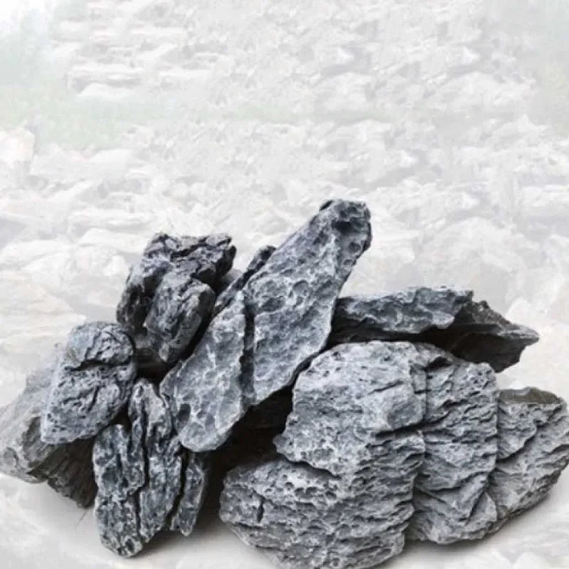 Natural Aquarium Rockery Stones – 100g / 250g / 500g Grey Stone Landscaping Decor for Fish Tanks & Aquascaping