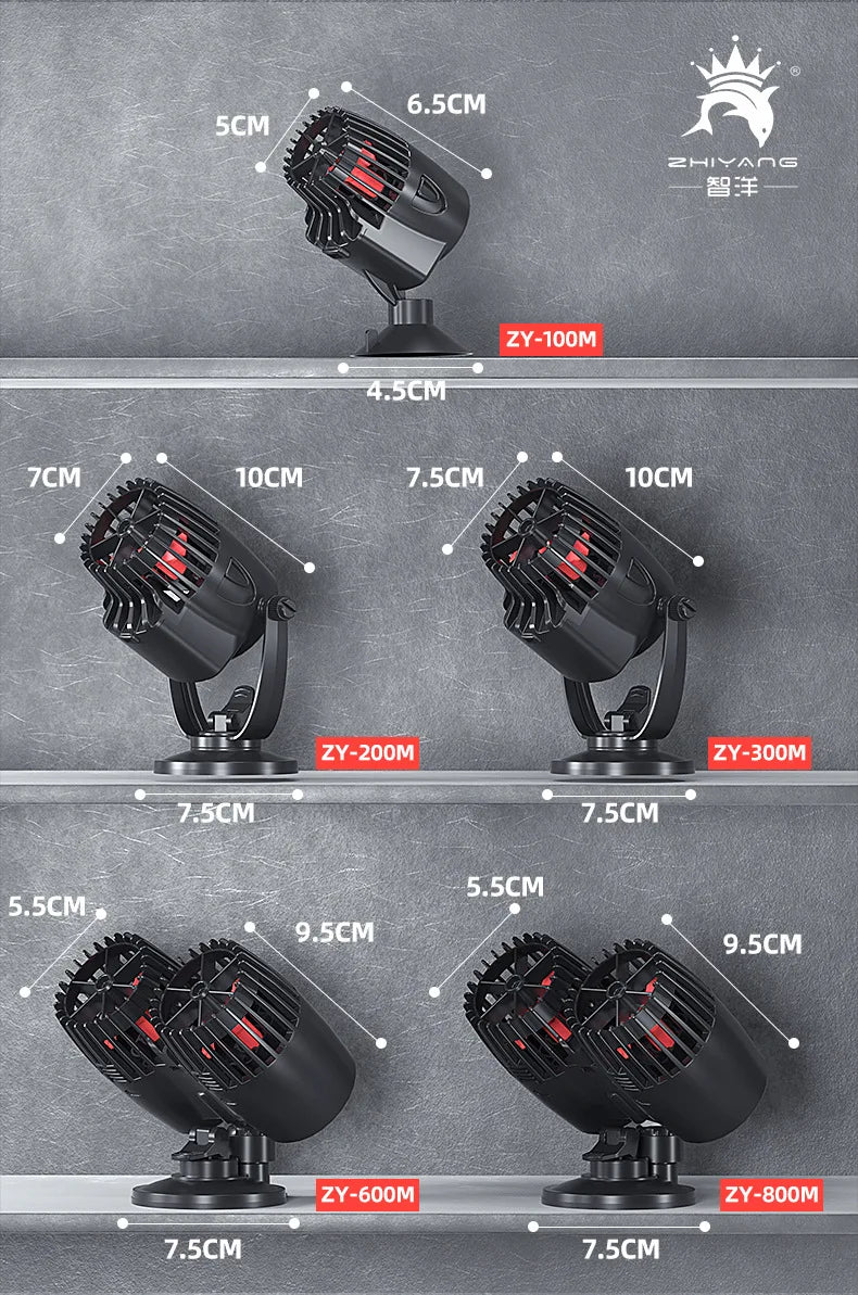 Aquarium Wavemaker Pump 360° Adjustable Wave Maker, Submersible Circulation & Aeration Pump for Fish Tanks 220–240V